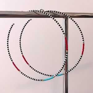 Peruvian Beaded Hoop Earrings